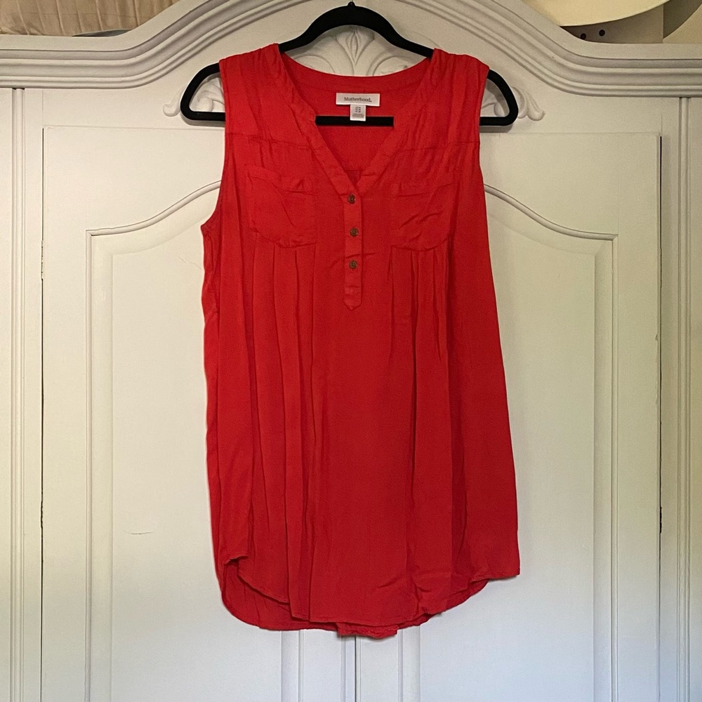 5/$25 Motherhood Maternity Red Sleeveless Blouse
